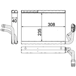Verdampfer Klimaanlage MAHLE AE 91 000P für Mercedes-Benz CLS C