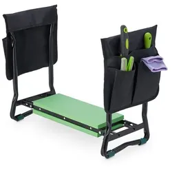 relaxdays Kniebank für Gartenarbeit 65 cm grün grün, 65x51x32 cm