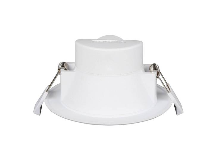 Prios LED-Einbaulampe Rida, 10er-Set, weiß, 15 cm, CCT, IP44 Rida PRIOS, dimmbar, weiß / opal, für Badezimmer, Aluminium, Modern