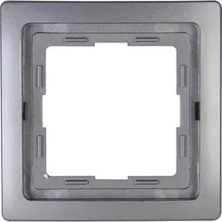 Kopp 400143068 VENEDIG - Abdeckrahmen 1-fach, Farbe: platin