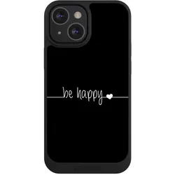 Nivocase Handyhülle für Apple iPhone 13 Mini Hülle NIVOpure Case Schwarz Glück Sprüche Statement (Apple iPhone 13 mini), Smartphone Hülle, Schwarz