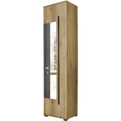 Garderobenschrank HOME AFFAIRE "Cantara, moderner Schrank, Schuhschrank mit Stauraum", braun (eiche evoke), B:50cm H:201cm T:39cm, FSC-zertifizierter Holzwerkstoff, Schränke, Garderobenschrank, ausreichend Stauraum, vielseitig einsetzbar, mit...