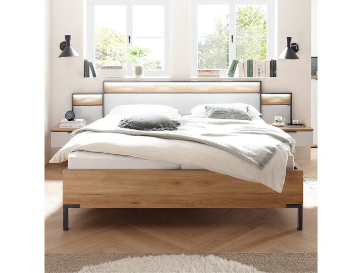Ensemble de lit éclairé 180 x 200cm Gris