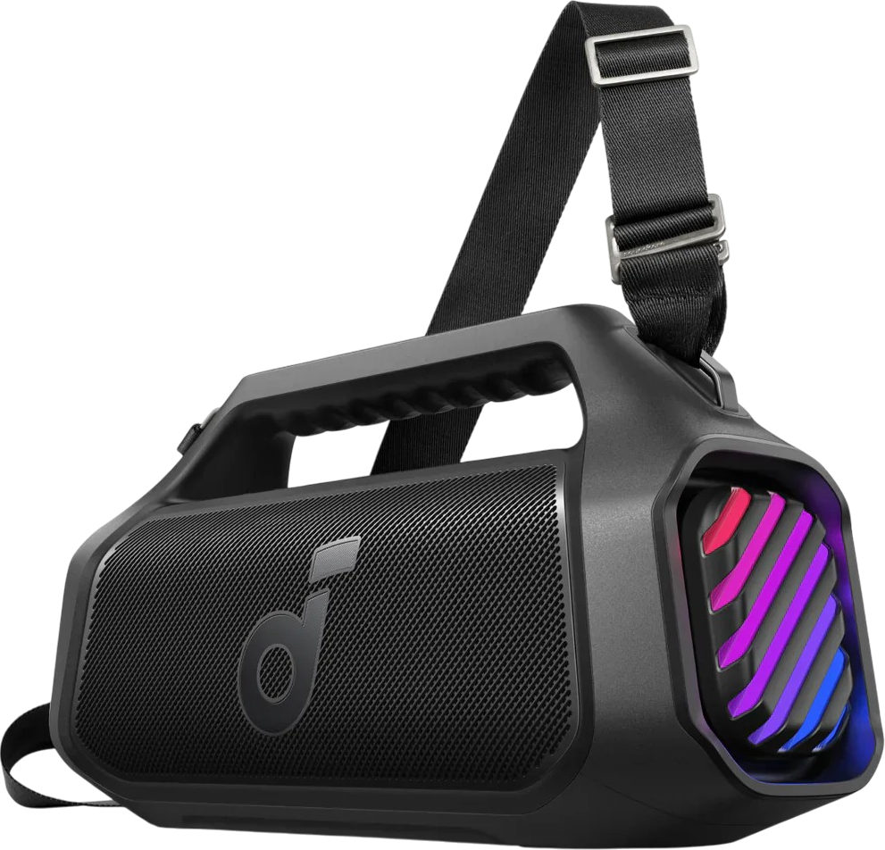 soundcore Boom 2 Plus   Outdoor Bluetooth Speaker, 140W Sound and RGB Lights Explorer Blue