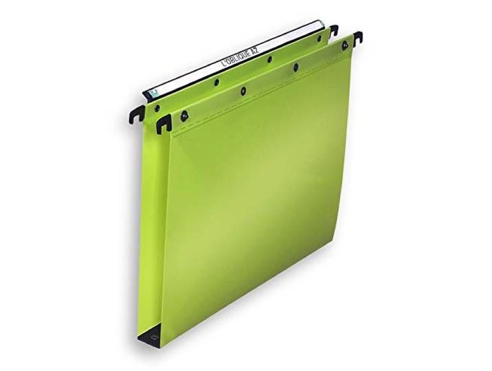 Elba Ultimate PP Lot de 10 Dossiers Suspendus en Polypro Opaque pour Tiroir Fond 30mm Vert