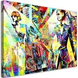 LEINWANDBILD Modische Glamour-Frau 90x60cm