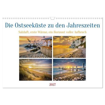 Die Ostseeküste zu den Jahreszeiten (Wandkalender 2027 DIN A3 quer), CALVENDO Monatskalender