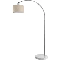 Monzana Bogenlampe mit Marmorfuß Leinen
