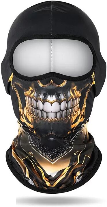 INF Totenkopf-Druck Fahrrad Gesichtsmaske - Atmungsaktive Outdoor Motorrad Kopfbedeckung