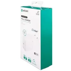 eSTUFF INFINITE (GRS) USB-C Charger (65 W, 1 Port), USB Ladegerät, Weiss