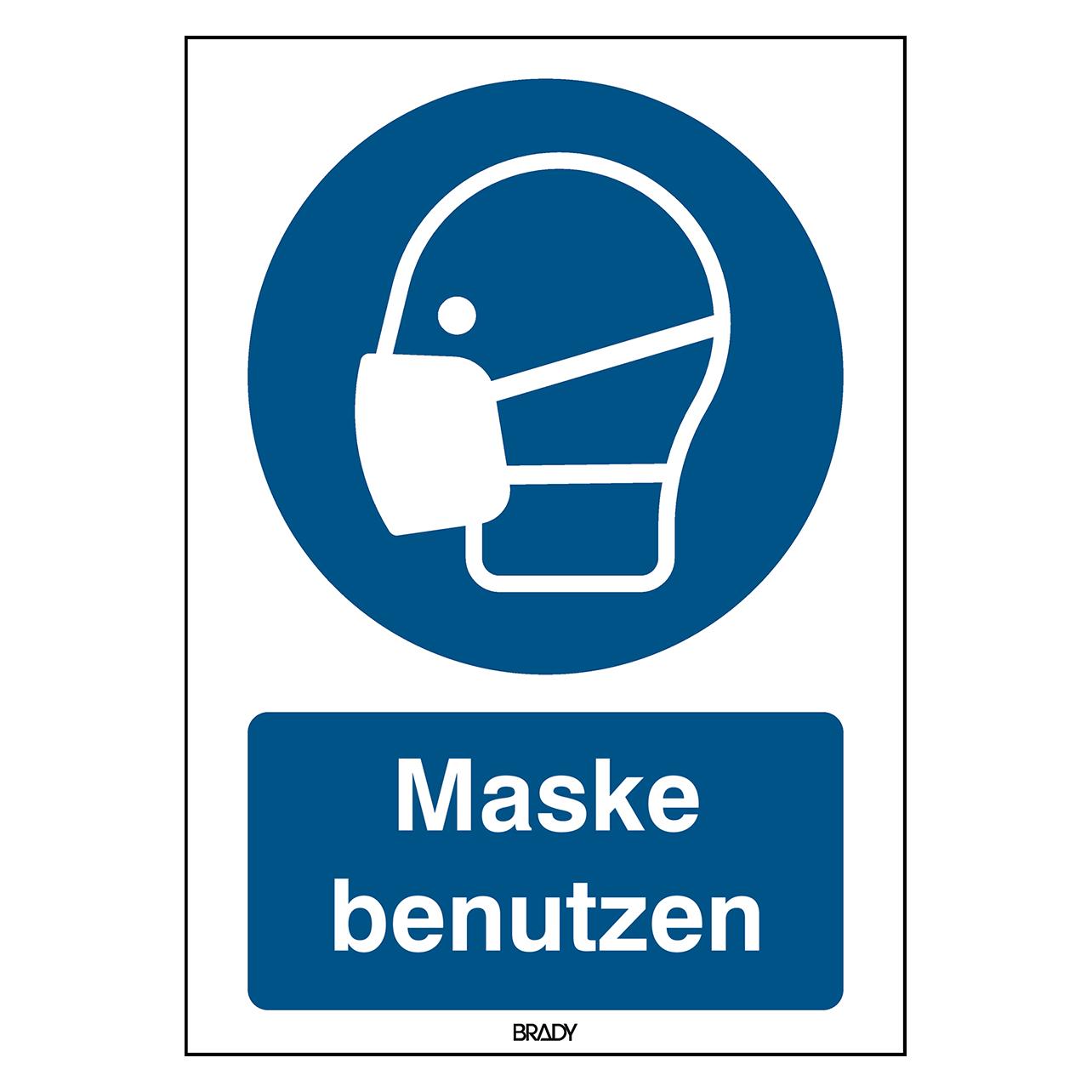 Brady ISO-Sicherheitsschild - Maske benutzen (309548)