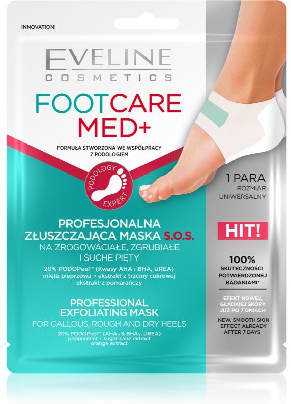 Eveline Cosmetics Foot Care Med masque exfoliant talons 2 pcs