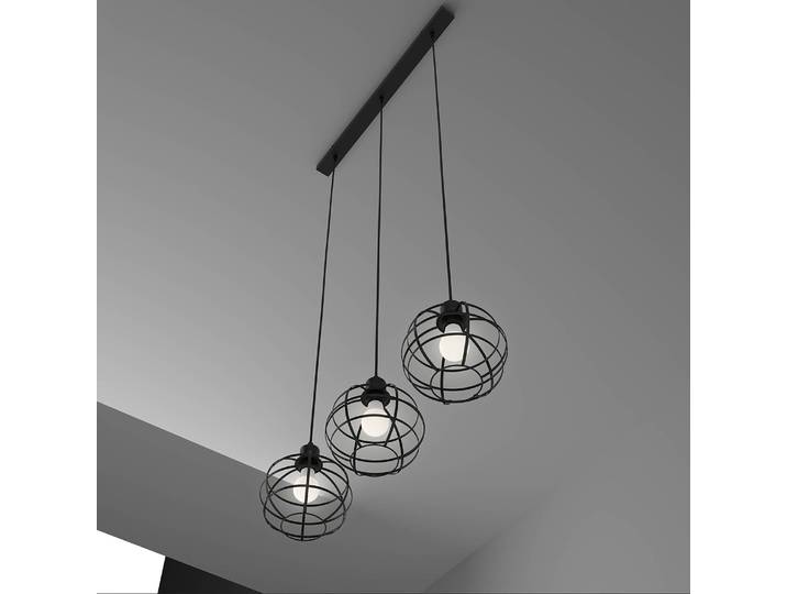 Pendelleuchte Le Vey I Ø 20cm Schwarz/Schwarz Material: Metall Metallart: Eisen Oberfläche Metall: Foliert E27