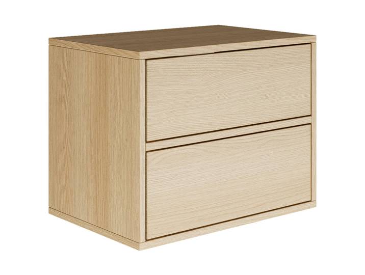 Hängender Nachttisch Framme mit zwei Schubladen, 50 cm,