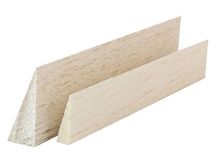 Endleiste asymmetrisch Balsa 10x25mm 1m