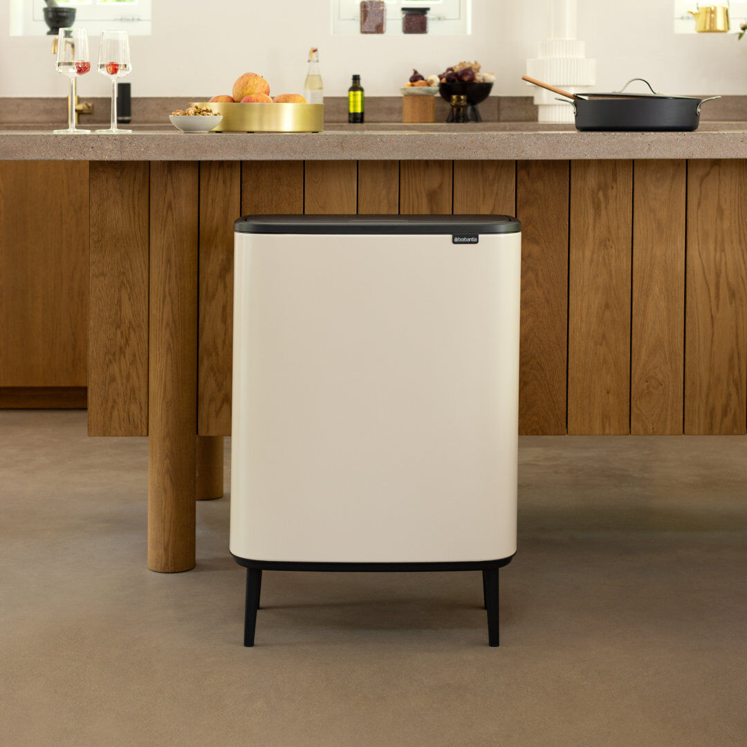 Brabantia Bo Touch Bin Hi 2x30l Soft Beige 60L