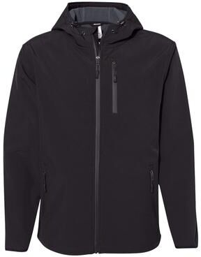 Independent Trading Co. EXP35SSZ Men's Poly-Tech Soft Shell Jacket in Black size 3XL   Polyester