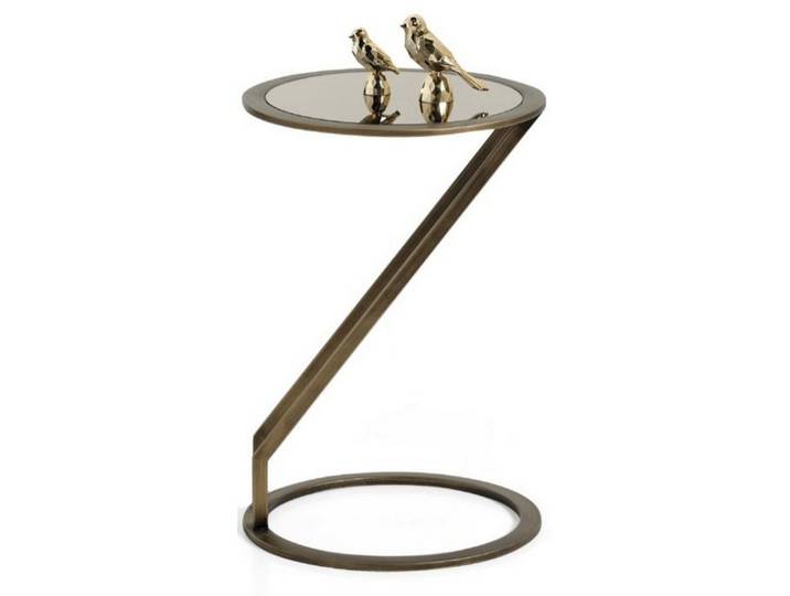 JVmoebel Beistelltisch Exklusiv Modern Couchtisch Rund Gold Wohnzimmer Minimalismus Metall, Made in Europa