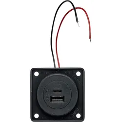 Berker Integro Ladesteckdose USB A + C 12 V schwarz matt