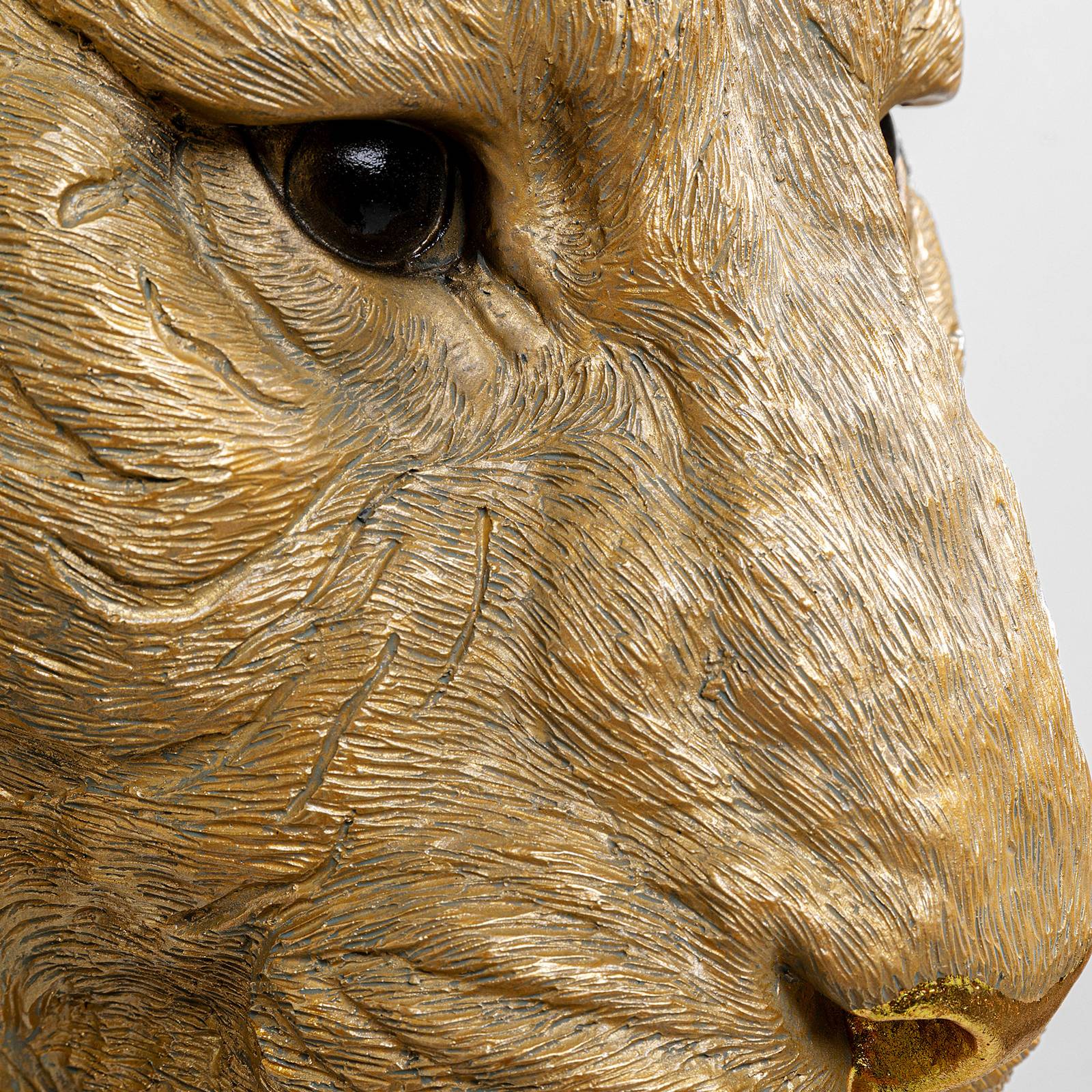 KARE Væglampe Animal Tiger Head, Messing/guld, Stue/spisestue, Plast