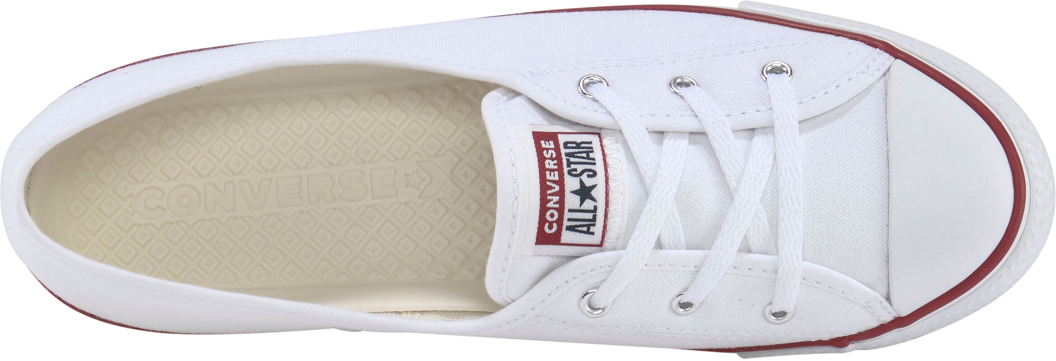 Sneaker CONVERSE "Chuck Taylor All Star Ballet Lace Ox", Damen, Gr. 42, weiss (optical, weiß), Textil, Schuhe Sneaker optical, weiß 42