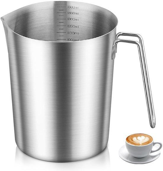 Unyqoos Roestvrijstalen Maatbeker met Handvat, 1500 ml