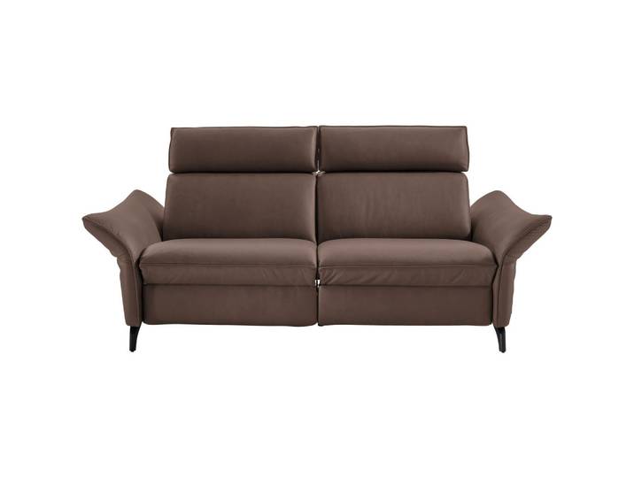 Himolla 2,5-Sitzer, Dunkelbraun, Metall, Echtleder, Nappaleder, Rindleder, 194x94x95 cm, Blauer Engel, Goldenes M, Emas, Typenauswahl, Lederauswahl, Stoffauswahl, Sitzqualitäten, Hocker erhältlich, Wohnzimmer, Sofas & Couches, Ledersofas