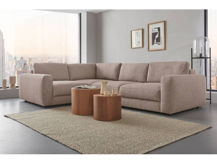 Ecksofa HOME AFFAIRE Bloomfield, Mega Polsterecke, Breite 289cm, viel Platz, L-Form , beige (portabella), B:209cm H:84cm T:289cm, 100% Polyester, Sofas, Ecksofa, In verschiedenen Grössen