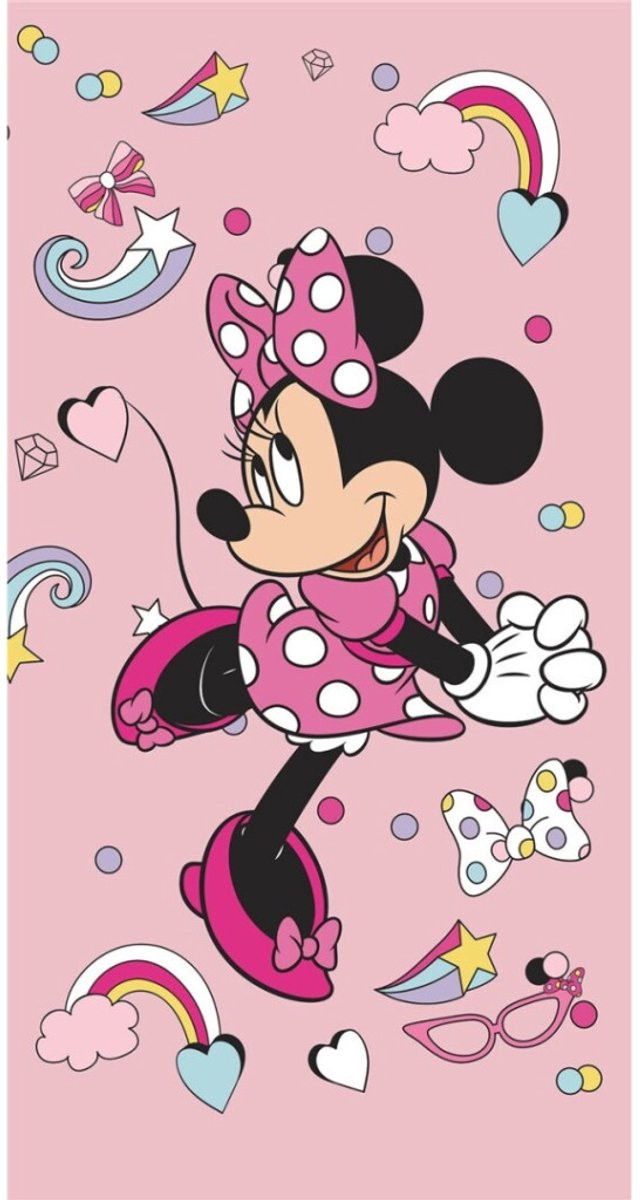 Disney Minnie Mouse strandlaken Rainbow B/D: 70 x 140 cm
