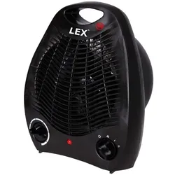 LEX Heizlüfter Ventilator Elektroheizer Heizgerät Heizung max. 2000W Schwarz