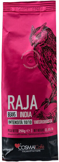 Cosmai Caffè - Inde Raja - 100% Robusta - Kaffeebohnen 250 G - MaxiCoffee