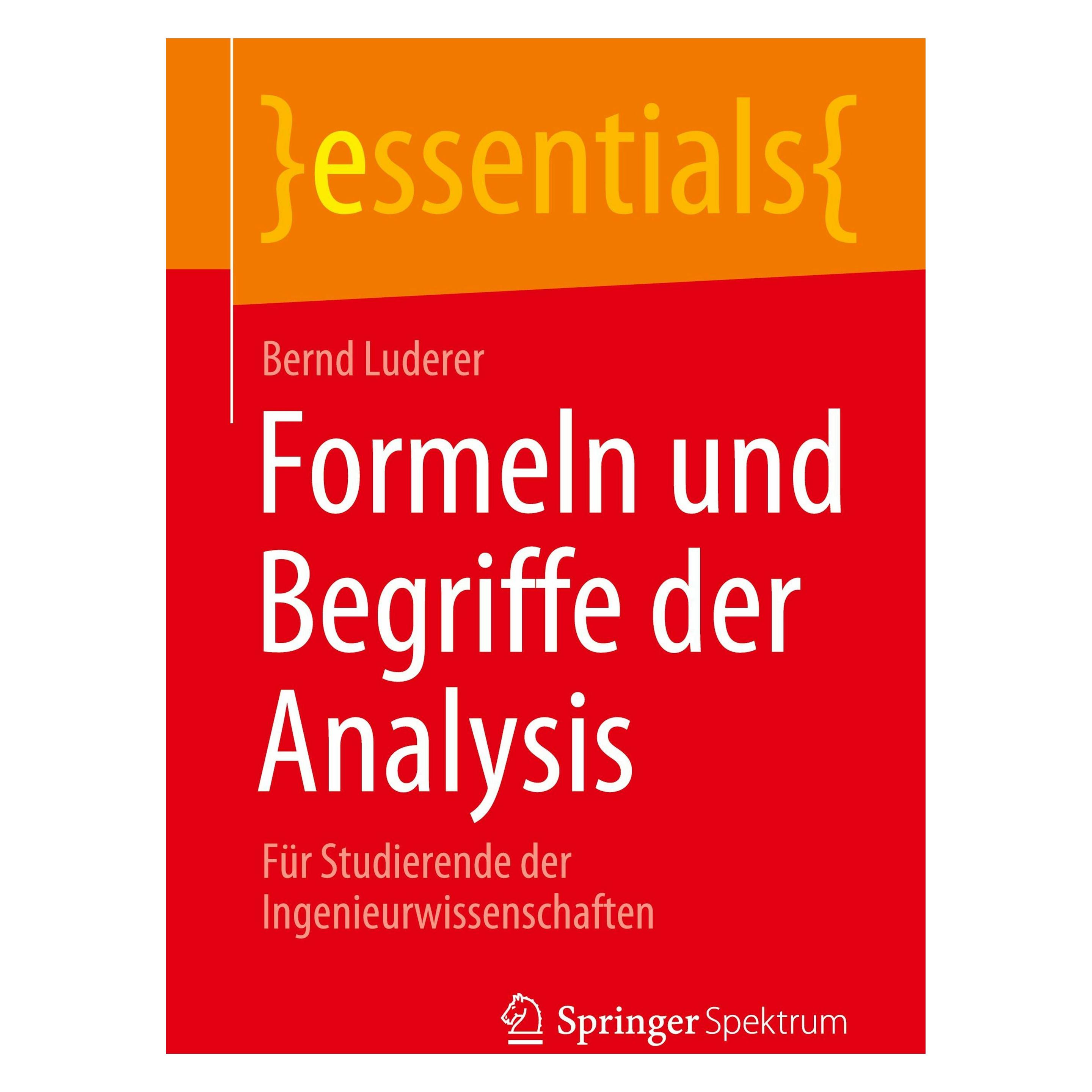 Springer Formeln und Begriffe der Analysis (Deutsch, Softcover, Bernd Luderer) (51904498)