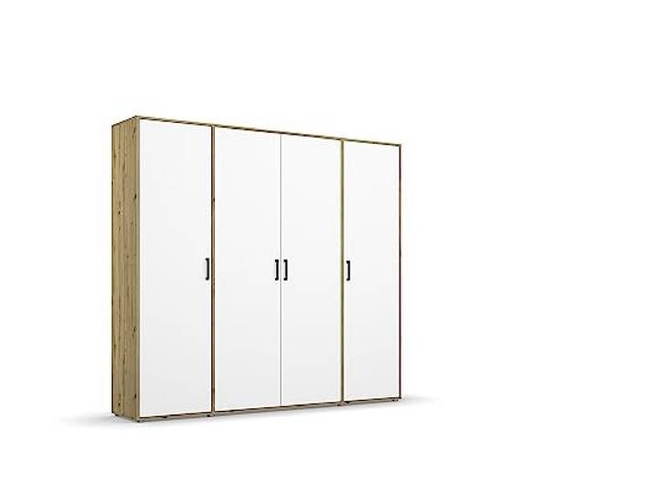 Rauch Möbel Voyager, Kleiderschrank, Weiß/Eiche Artisan, Breite 187 cm