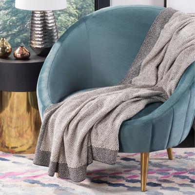 SAFAVIEH Dania Knit 50 x 60 Inch Cotton Throw, Grey