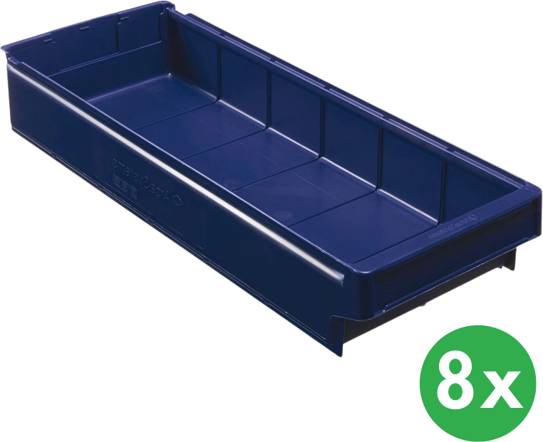 Schoeller Allibert Regalkästen aus Kunststoff MAX - 230 x 600 x 100 mm, 8 Stk.