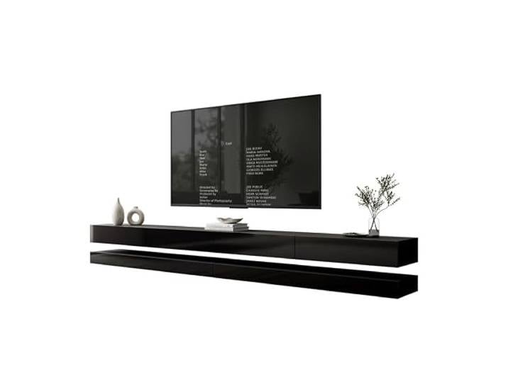 Lookway TV-Schrank Sky 280 cm (Schwarz/Schwarz Hochglanz, ohne LED)