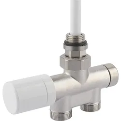 Thermostatventil mit Einpunktanschluss DN 15 (1/2 Zoll) x DN 20 (3/4 Zoll) EK Zweirohrsystem Durchgangsform vernickelt
