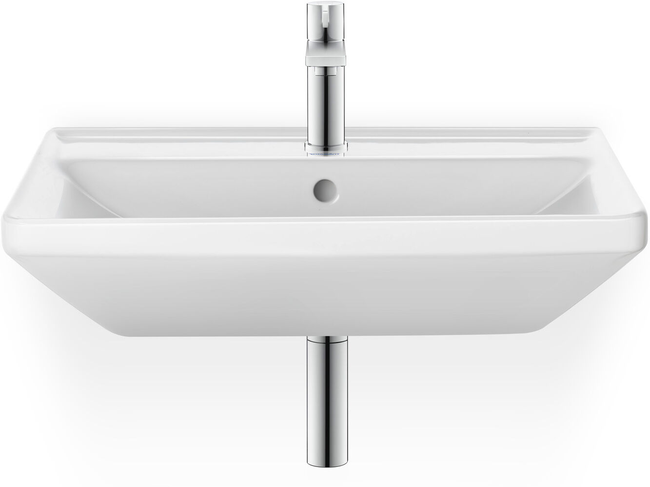 Duravit D-Neo lavabo 23665500001 wondergliss blanc, avec trou pour robinet et trop-plein