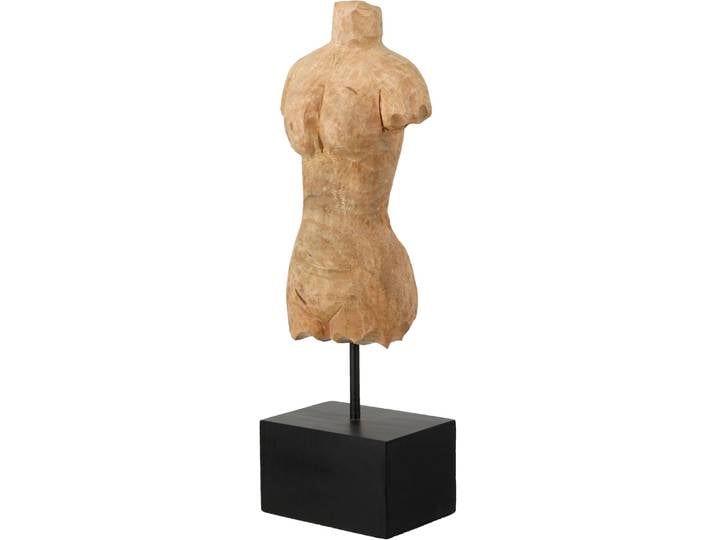 Skulptur GILDE Skulptur Torso naturfarben , braun (naturfarben), B:13cm H:40,5cm T:9cm, Mangoholz, Dekofiguren, Skulptur, Torso abstrakte Skulptur dekorativer Aufsteller Wohnaccessoire