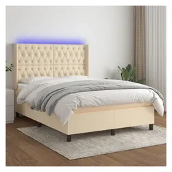 vidaXL, Boxspringbett, Alexandria (Knopfheftung Design) (140 x 190 cm)
