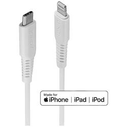 LINDY USB-Kabel USB 2.0 Apple Lightning Stecker, USB-C® Stecker 0.50 m Weiß Geschirmt 31315