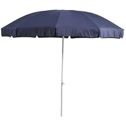 Sonnenschirm Follina aus Metall und Polyester, modern, neigbar, Ø 240 cm, dunkelblau