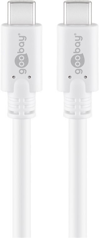 Goobay 67194 USB-C 3.1 Generatie 1 kabel, wit, 1 meter - USB-C naar USB-C