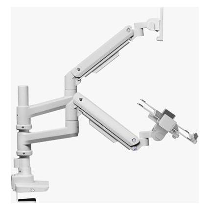 Alterzone Arm Luxe Heavy-duty Enkelt Monitor Arm med Laptop Bakke, Hvid (Tisch, 49") (6956745177900)