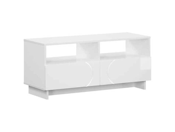 Remise Meuble de télévision - Blanc - Meuble TV classique - 90x34 5x40cm - Blanc brillant - Bois d'ingénierie_ahx98f