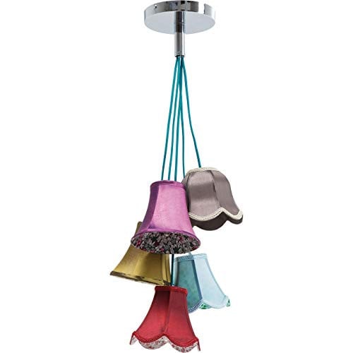 Kare Saloon Flowers Design Hanglamp Multicolor met Textiel en Metaal