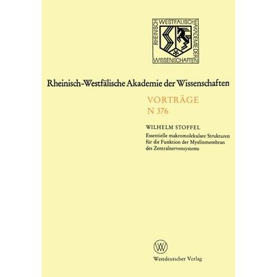 Rheinisch-Westfälische Akademie der Wissenschaften, Taschenbuch von Wilhelm Stoffel, VS Verlag für Sozialwissenschaften, 978-3-531-08376-6