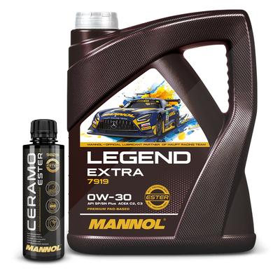 Mannol 5 L Legend Extra 0W-30 Motoröl + 250 ml Ceramo Ester GRATIS DAZU [Hersteller-Nr. 40984925]