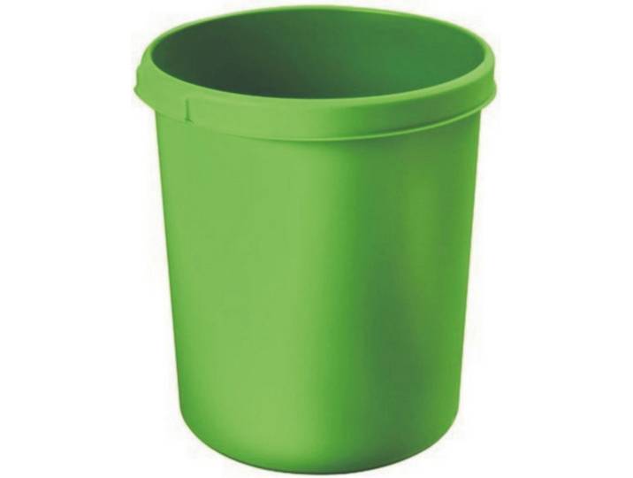 HAN Papierkorb Papierkorb Standard mit Griffmulden 30 Liter grün (6 Stück)