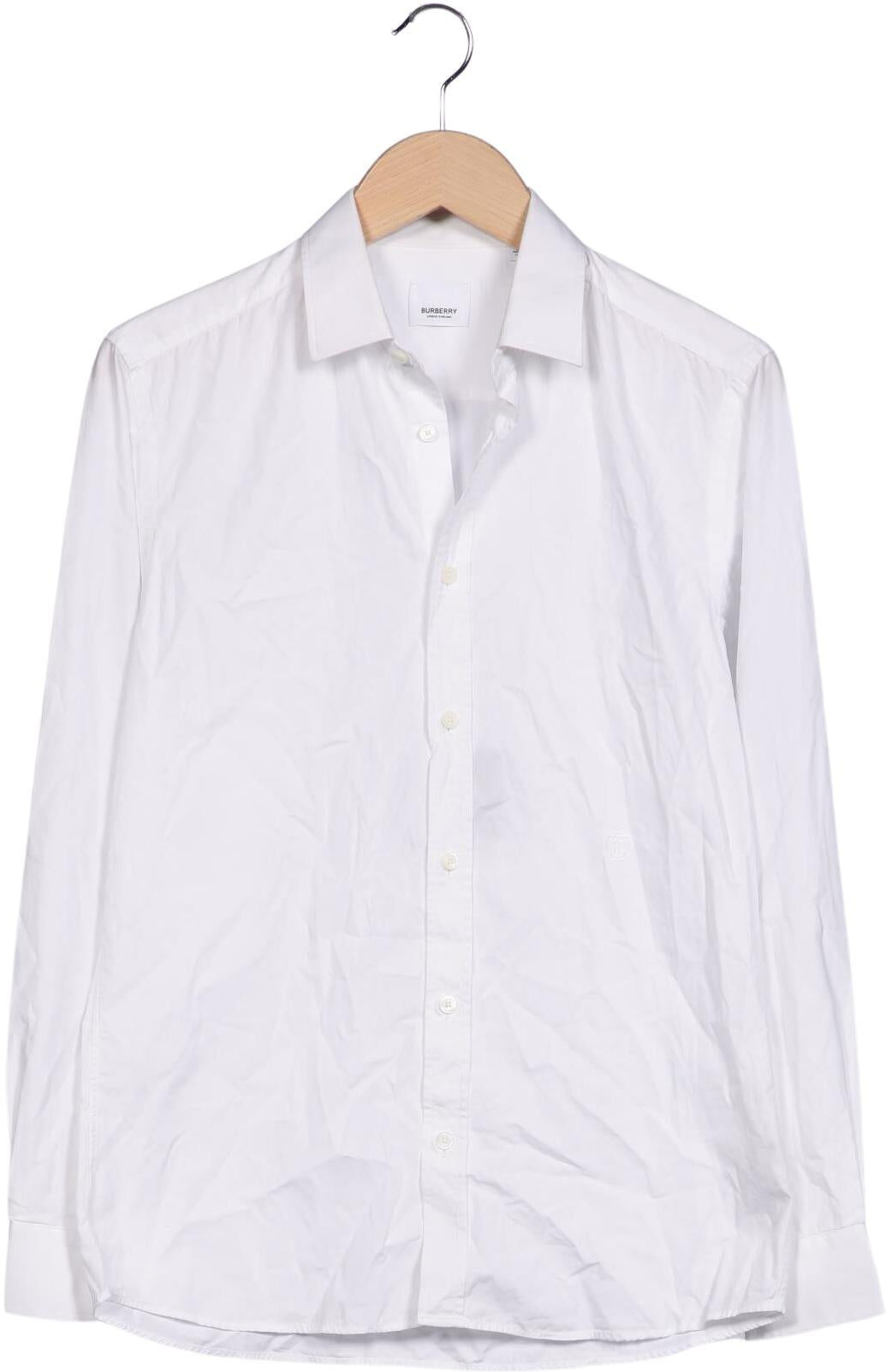 Burberry Herren Hemd, Weiß, Gr. 38, Baumwolle - Second Hand